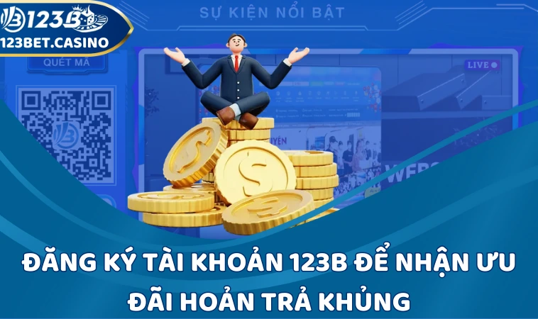 Đăng ký tài khoản 123B để nhận ưu đãi hoản trả khủng